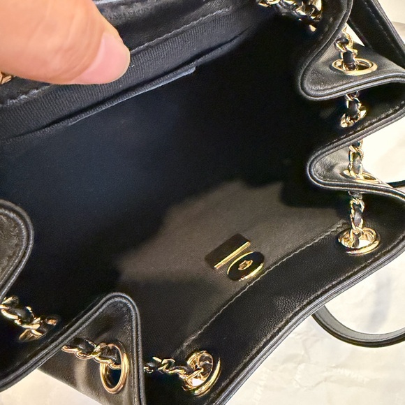 Chanel Duma Drawstring Backpack Quilted Lambskin Small Black - Picture 12 of 13